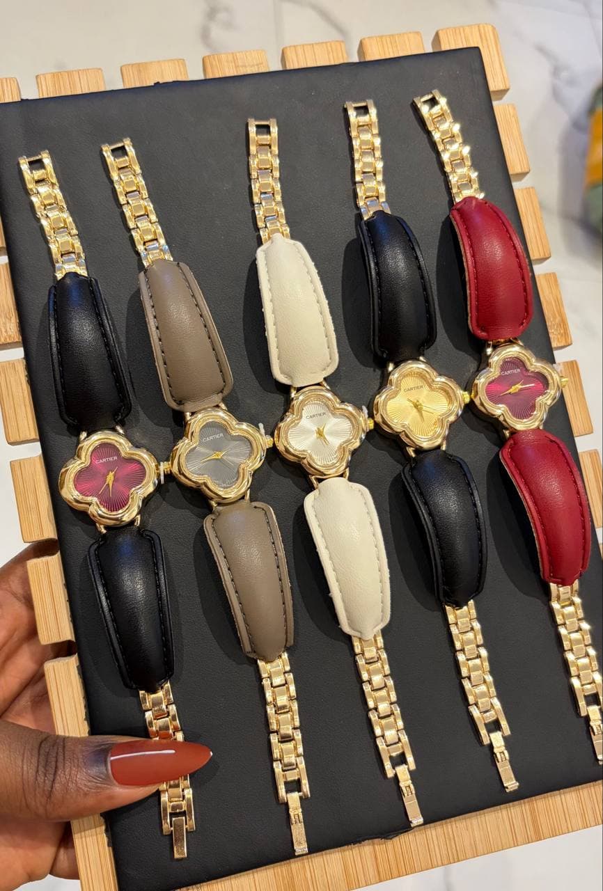 Cartier female leather watch