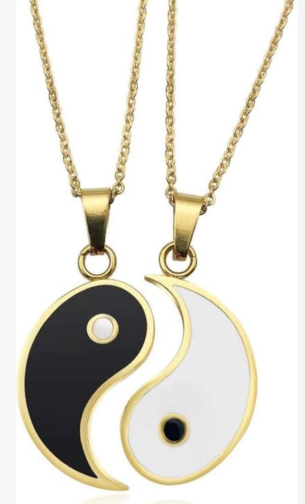 Yin and yang necklace set
