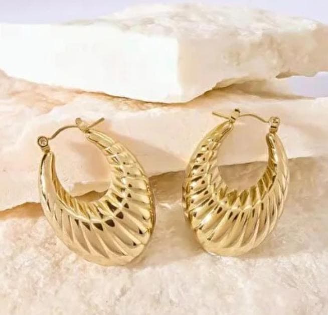 Steel hoop earring