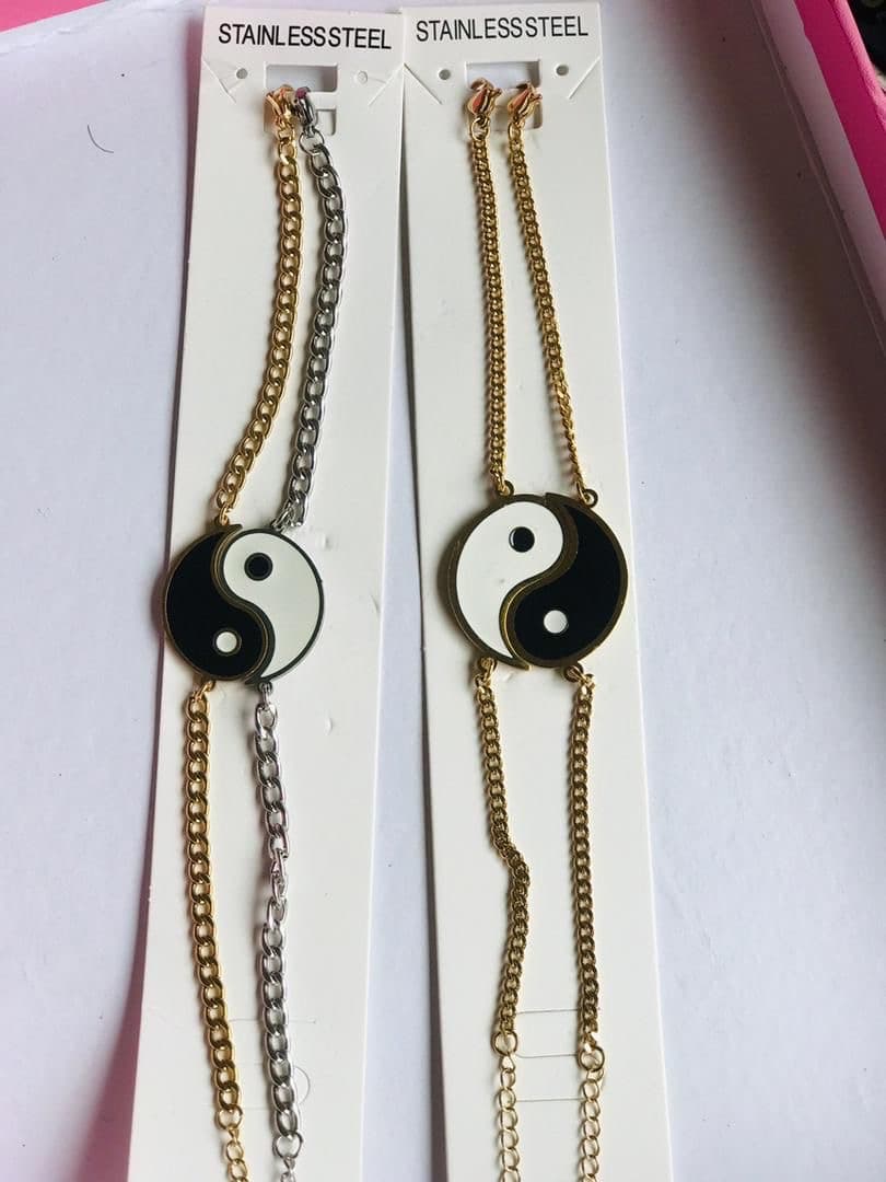 Yin and yang couple bracelet
